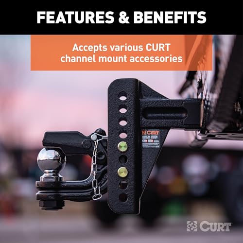 CURT Manufacturing 45910 Channel-Style Adjuastable Dual Ball Mount Replacement Shank by CURT - Image 4