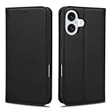 Rssviss iPhone 16 用 ケース 手帳型 iPhone 16 専用 手帳型ケース マグネット式 iPhone16 専用 ケース 手帳型 カード収納 いphone 16 用 手帳型 ケース スタンド機能 iPhone 16 用 手帳ケース 軽量 iPhone 16 専用 ケース アイフォン 16 用 ケース 手帳型 アイホン16用 ケース 手帳型 6.1インチ W1 ブラック