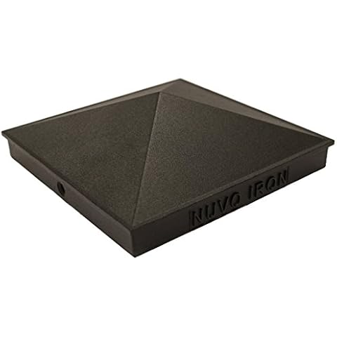 Nuvo Iron Pyramid Post Cap, 6" x 6",Black Cover