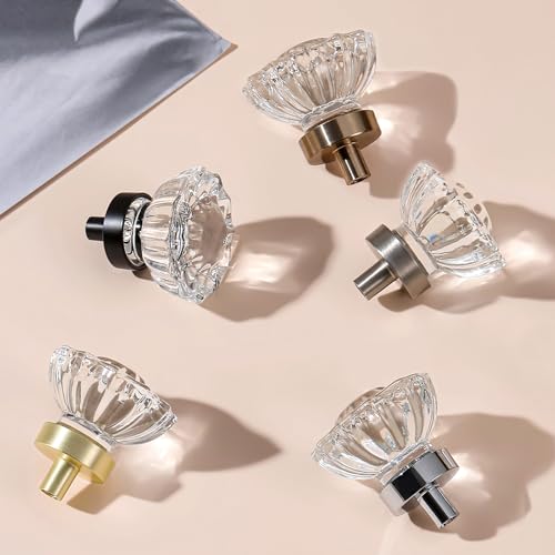 Image of 8 Pack Champagne Bronze Crystal Cabinet Knobs for Drawer,1.5 inch