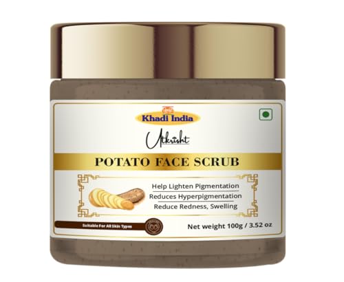 Image of Khadi Potato Face Scrub 100 gm | Refreshes & Brightens Skin | Hydrating & Exfoliating Scrub for Pigmentation & Dark Spots | All Skin Types | For Men & Women