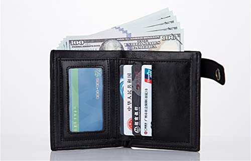 HeiBai Xiong Gothic Wallet With Chain Bifold Punk Cross Leather Biker Wallet Mall Goth Clasp3