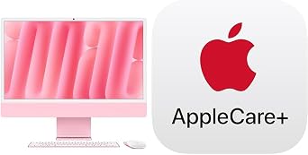Apple 2024 iMac 8 Core CPU, 8 Core GPU with M4 Chip, 24" Retina Display, 16GB Unified Memory, 256GB SSD Storage - Pink + 3 Year Extended AppleCare+ for iMacM4