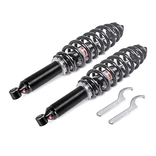 KLV UTV Rear Shock Absorbers Compatible with Polaris Ranger 1000 Ranger 1000XP 2019 2020 2021 2022 2023 Replaces OEM # 7044876 Monotube Shocks Set Gas-charged 2 pcs