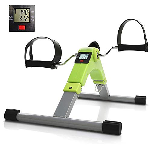 Bicicleta estática – Máquina de entrenamiento cardiovascular para interiores con monitor LCD y resistencia ajustable, pedal, brazo y pierna para entrenamiento de fitness