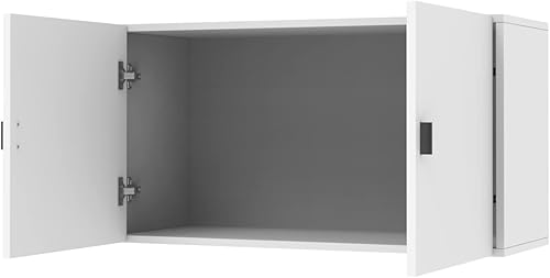 AIEGLE Organizador de cubículos con puerta, estantería de biblioteca, gabinete de almacenamiento, combinación gratuita, juego de 8 piezas, color