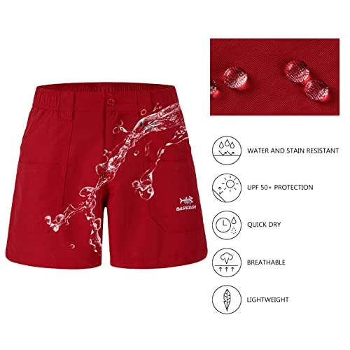 BASSDASH Men's 6" Fishing Shorts UPF 50+ Water Resistant Quick Dry Hiking Cargo Shorts with Multi Pocket3