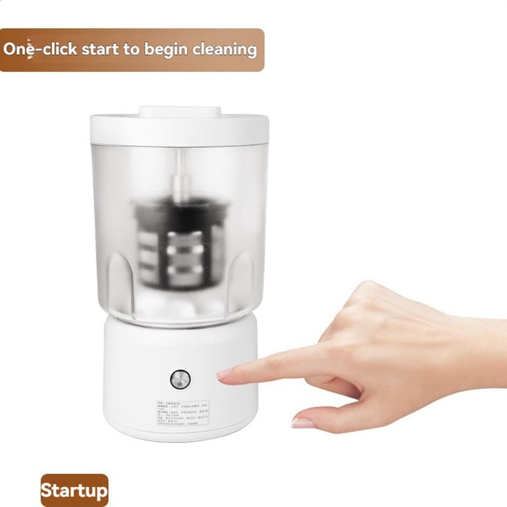 Limpiador Ultrasónico Automático Compacto para Piezas de Relojes, Correas y Tornillos. Filtro de Aceite Extraíble Integrado. Limpieza Profunda de 360°.