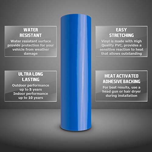 Jdmbestboy Free Tool Kit Gloss Black Glossy Vinyl Wrap Sticker Decal Film Sheet Bubble Free Air Release- 12"X60" #TOP4