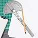 Stainless Steel Angle Protractor, 0-180° Round Head Protractor, Woodworking Angles Finder Ruler, Machinist Tool, Adjustable Angle Measure Tool (COLOR:Silver)
