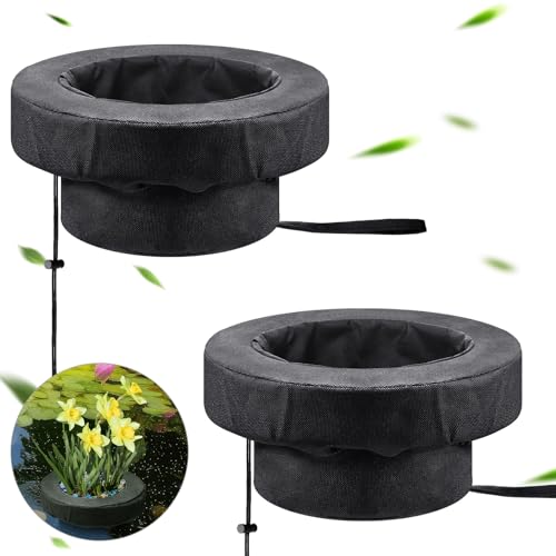 Treela 2 Pcs Fabric Floating Plant Pot Small Floating Water