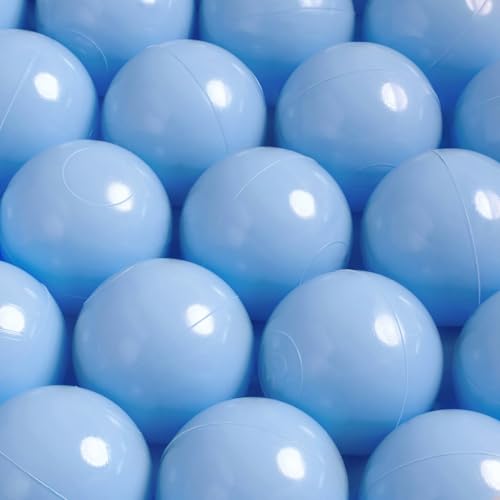 MISIOO Spielzeug ab 1 Jahr - Baby Spielzeug - 50 Bälle für Bällebad - 6 cm - Sicherer - Ungiftiger Kunststoff - Blau - Perfekt für Kinder - Fördert sicheren Spielspaß und Motorik