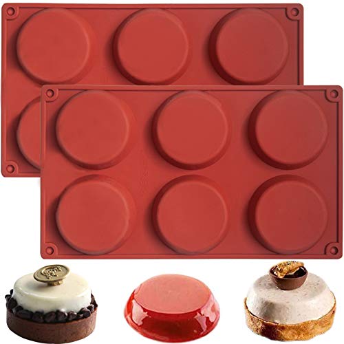 IHUIXINHE Small Round 6-Cavity Baking Silicone Mold,3 inch,Non-Stick Baking Molds For Making Biscuit, Cake, Pie, Muffin Sandwich, Jelly, Candy, Chocolate, Resin Coaster IHUIXINHE Small Round 6-Cavity Baking Silicone Mold,3 inch,Non-Stick Baking Molds For Making Biscuit, Cake, Pie, Muffin Sandwich, Jelly, Candy, Chocolate, Resin Coaster