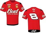 Dale Earnhardt Jr. #8 NASCAR Sublimated JR Motorsports Retro Pit Uniform Shirt (US, Alpha, X-Large, Regular, Regular, Red)