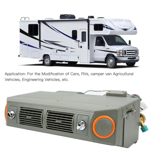 Gruppo Evaporatore Aria Condizionata Regolazione della Temperatura a 3 velocità Sotto il Cruscotto Evaporatore per Auto Camion Camper(DC24V 4A) (12V)