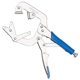 DRAGONITE 10 inch Welding Pipe Plier, Locking C-clamp with Large adjustable V Pads, Fast Release and Ergonomic Grip, Clamping 1”, 2” and 3