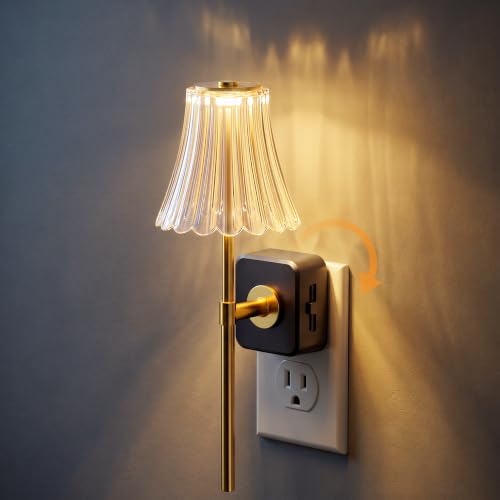 Image of JandCase Night Lights Plug into Wall, Vintage Nightlight with Dusk to Dawn