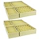 Bazasa 8er Beige Shubladen Organizer Odnungssystem für Kleidershrank Schublade Organizer Schrank Aufbewahrung Box Faltbare Schubladentrenner für Unterwäsche BHS Socken Krawatten Wickelbedarf