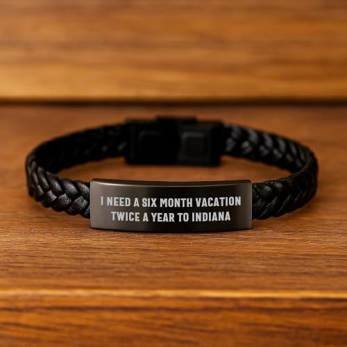 Indiana Keepsake Interlaced Leather Bracelet for Him Birthday Gift image 5