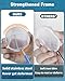 Pawfly 3 Inch Aquarium Shrimp Net, Tiny Fish Tank Net with Extendable Stainless Steel Handle, Soft Round Fine Mesh for Baby Fish, Food Residue, and Debris Skimming in Small Ponds & Tanks