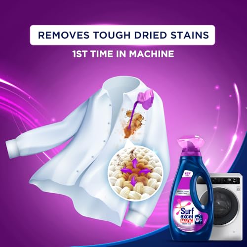 Image of Surf Excel Matic Front Load Liquid Detergent 5Kg Refill Pouch, Specially designed to remove Tough Dried Stains, 1st time in Washing Machine