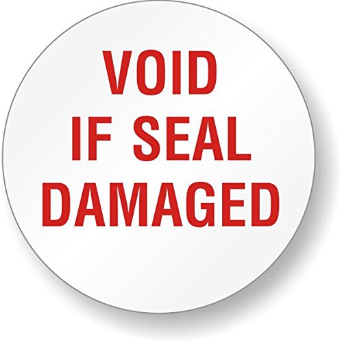 SmartSign Void If Seal Damaged Label | 0.75" x 0.75" Tamper Resistant Vinyl, Pack of 200, Made in USA