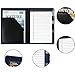 Euousu A5 Padfolio Business Portfolio Folder,Junior Size Document Folder Organizer, Padfolio with Interior Pocket and Pen Loop, 5 x 8 Writing Pad Included, Navy Blue.