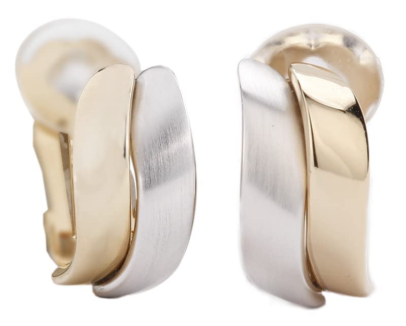 Boucles d'oreille à clip Traveller mat et brillant pour oreilles non percées