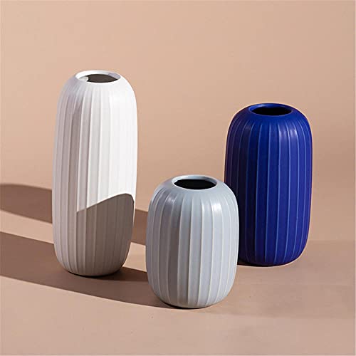 Vaas, Streep Moderne Kunsten Decoratie Vaseswater CultivationPlants Pot voor thuiskantoor boekenplank tafel centerpieces decoratie - Afbeelding 5
