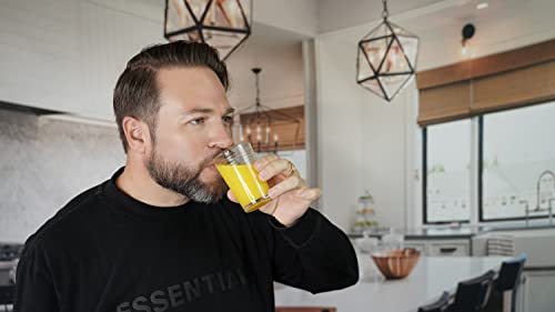 Yumchikel Juice Glasses 7 Oz. Set Of 4 Glass Cups - Drinking Beverage Tumblers For Soda, Water, Milk, Coke, And Spirits, Durable And Dishwasher Safe Heavy Bottom Juice Glassware-For Home And Bars #TOP1