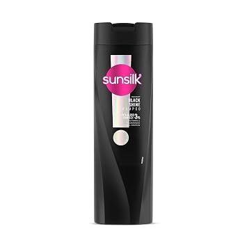 Sunsilk Black Shine Shampoo, Hair Cleansing & Shine Care Formula, 350 ml 11.83 fl oz