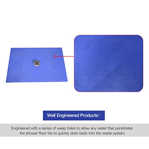 Uni-Green Shower Pan Ready Tile 32"X48" Curbless Level Entry System ABS Glassfibre Reinforced Material Cut-to-Fit with center shower drain, Shower Base Slope and Tileable, Easy for Installation - Thumbnail 3