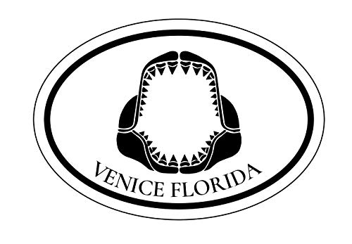 Autocollant Venise Floride dent de requin pour personnaliser votre voiture et vos gourdes