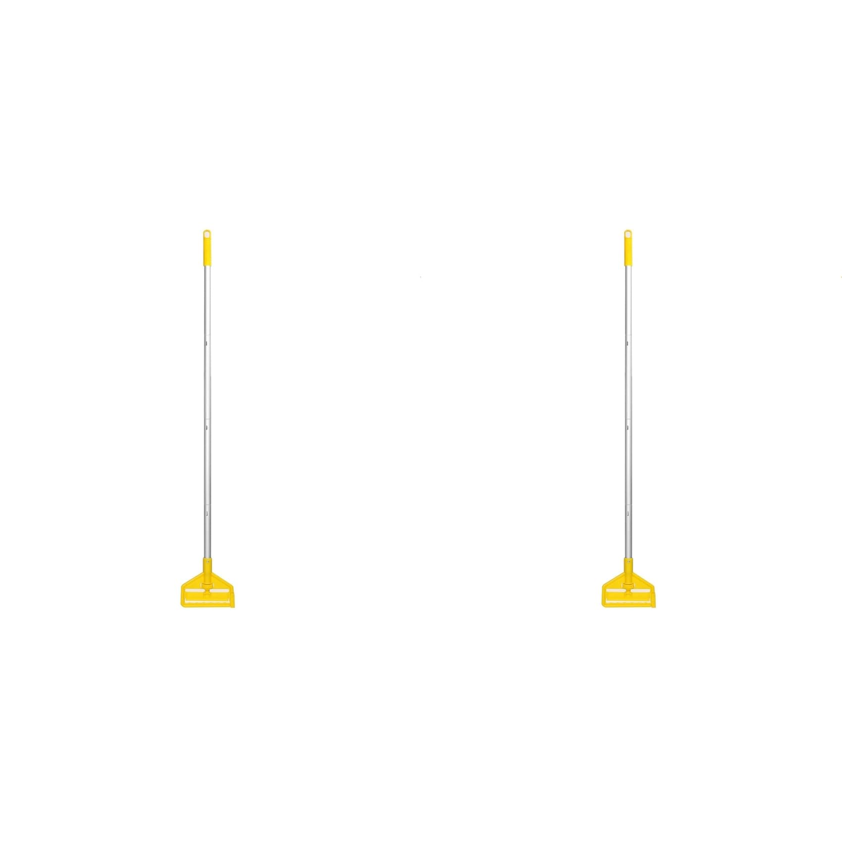 Hndhbfgrt 2X Commercial Mop Handle,60inch Industrial,Wet Mops Head Replacement Holder for Industrial Floor Cleaning