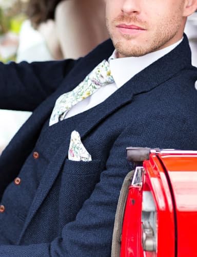 MoranX Classic Men Suits Regular Fit 3 Piece Tweed Wool Business Blazer Waistcoat Trousers Tuxedos Wedding3
