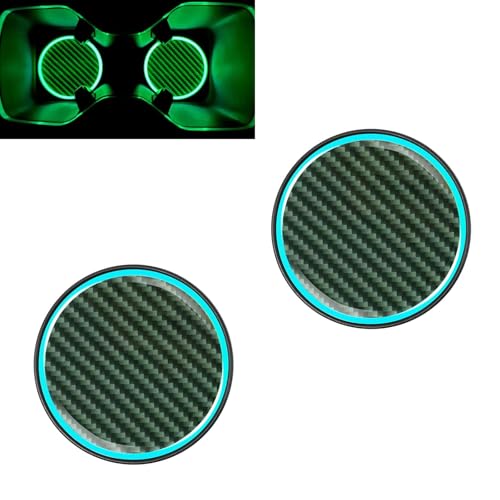 Portavasos para carro 2PCS con diseño fibra de carbono