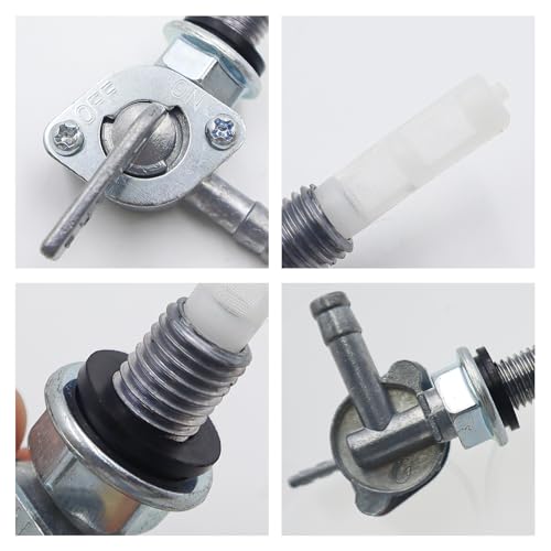 MIPIACE 4 Stück Benzinhahn Schalter Gas Kraftstoffhahn M10 Benzinhahn Universal Stromerzeuger Schalter Ventilpumpe Petcock Gastank Kraftstoff Die Schalter für Motorräder Karts Offroad Kraftstofftank