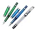Asvine 3 PCS Paili 013 Vaccum Filling Fountain Pen, Transparent/Blue/Green Fine Nib Ink Pen Gift