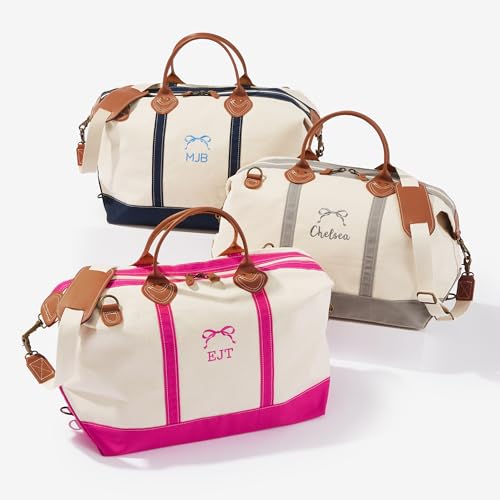 Darling Bow Embroidered Grey Duffel