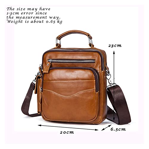 Small Messenger Bag for Men Retro Handbag, Cowhide Leather Briefcase Small Messenger Handbag3