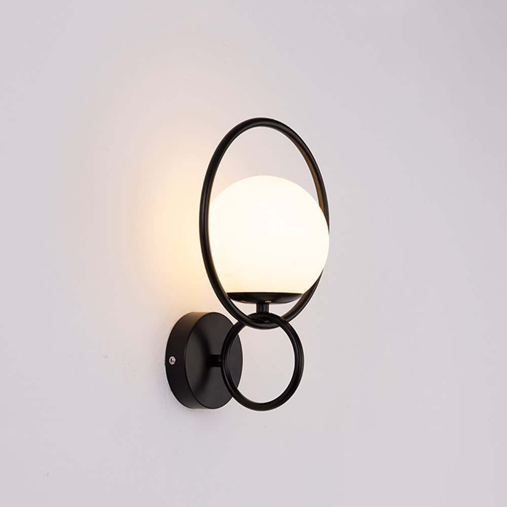 Nowoczesna lampa ścienna do wnętrz geometryczna szklana kula świetlna do wnętrz idealna do przedpokoju kuchni sypialnia stolik nocny E27