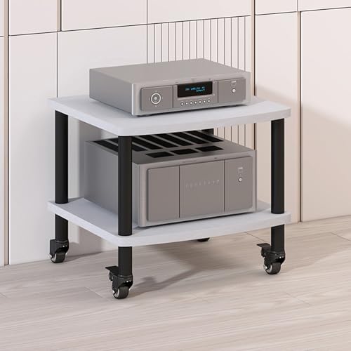 CRCRC Unidad de Entretenimiento, Soporte for Medios de Audio y Video de Alta Resistencia y Moderno Soporte for Medios de Audio y Video(White,60x54x50cm)