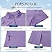 VIAOLI Scrubs for Women Set-Zipper Collar Top & Straight Pants Scrubs Set Medical Nursing Uniforms Clearance (Purple,M,Medium)