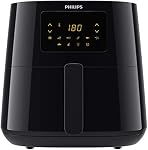 Philips Essential Airfryer XL 2.65lb/6.2L Capacity Digital Airfryer with Rapid Air Technology, Easy Clean Basket, Black- HD9270/91