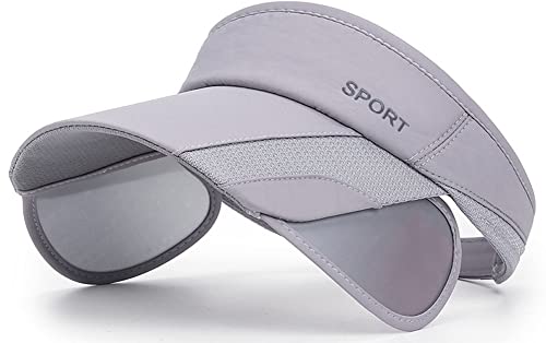 Chapéu de viseira de sol para mulheres e homens - Chapéu esportivo de aba retrátil, chapéu de praia