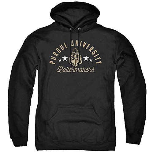 Purdue University Official Boilermakers Unisex Adult Pull-Over Hoodie, Black, Large