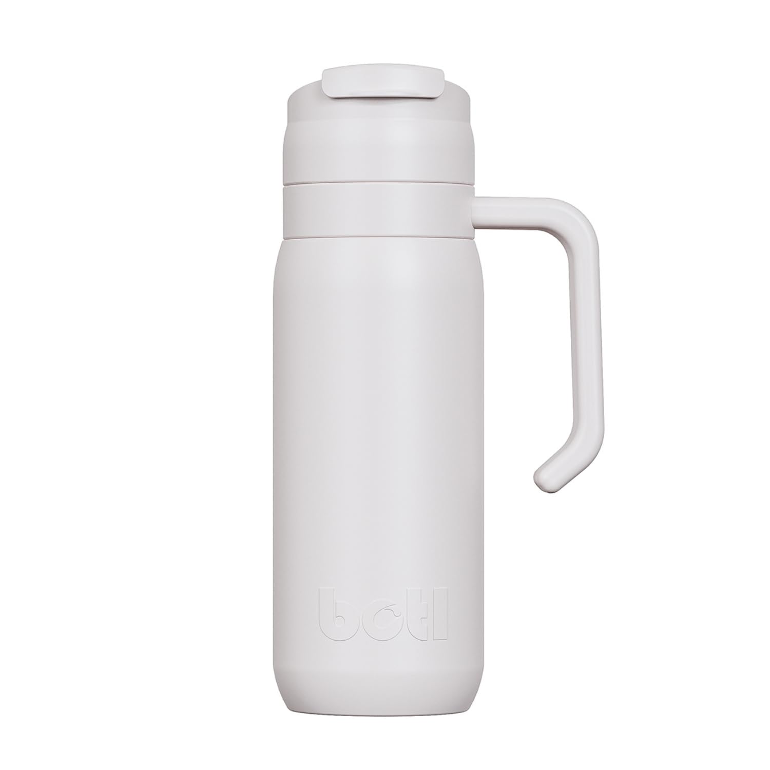 One Green Bottle Brew Flask 600ml – Insulated Stainless Steel Coffee Travel Mug with Handle & Flip Lid, Leakproof Reusable Cup, Keeps Drinks Hot & Cold – Eco-Friendly Flask 600ml Mushroom - BOTL
