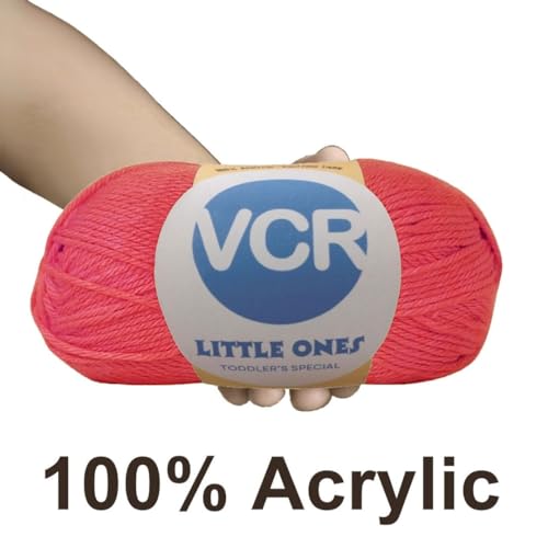 Image of VCR Raspberry Yarn, 100 Grams Hank, 190 Meters Length, Acrylic Ball for Crochet and Knitting, Soft Crosia Threads, Pack of 1 Yarn, Suitable for DIY Crafts