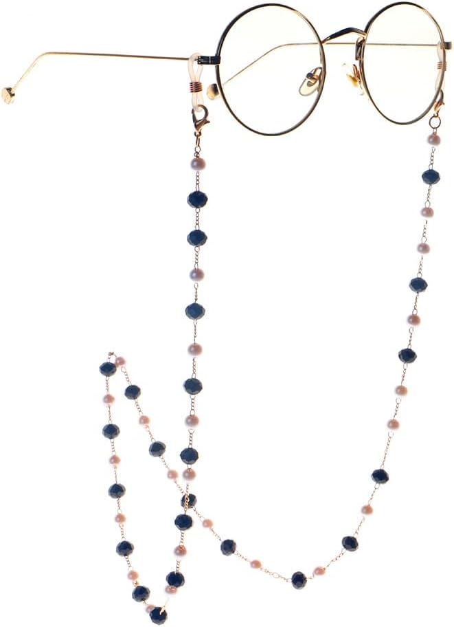 8mm Crystal Pearl Gold Eyeglass Chain Sunglasses Anti-Loss and Anti-Drop Rope