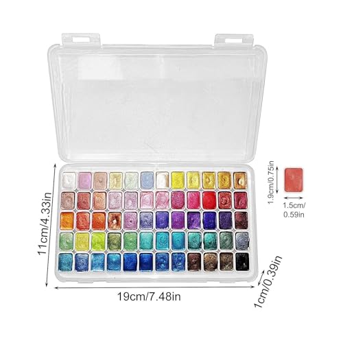 Aquarelle scintillante à effet vibrant intense avec étui de transport 12 couleurs